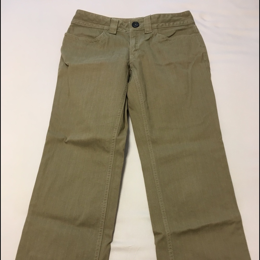 Banana Republic Olive Cropped Casual Pants